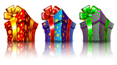 Set of gift boxesのイラスト素材