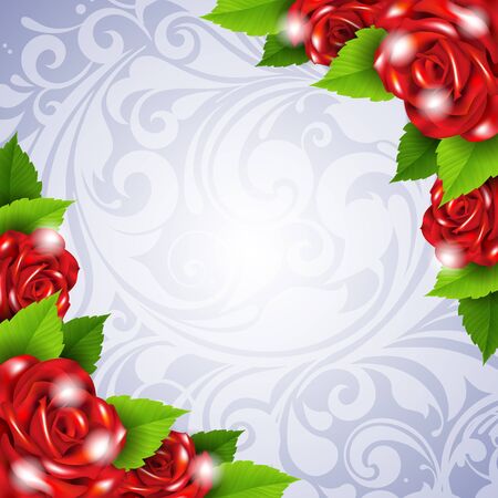Background with rosesのイラスト素材
