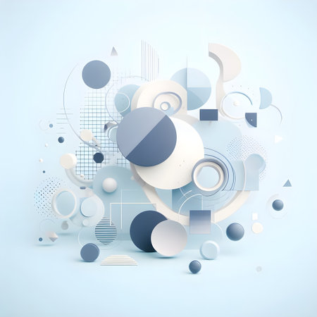 Abstract background with circles and geometric elements. Vector illustration. Eps 10の素材