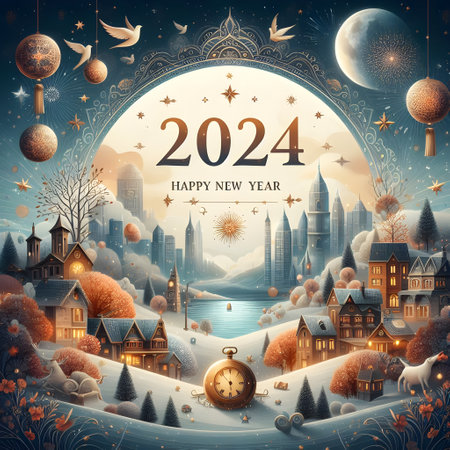 Happy New Year 2021 and Merry Christmas holiday background. Vector illustration.の素材