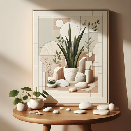 Mock up wall in modern interior, 3d render, 3d illustrationの素材