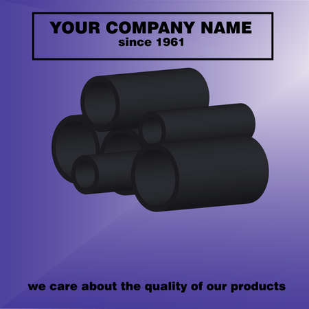 3D image of pipes vector illustration.のイラスト素材