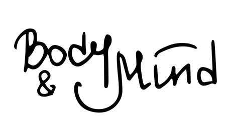 Hand lettering body and mind.のイラスト素材
