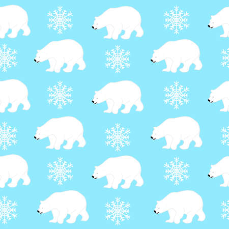 Polar bear seamless vector pattern.の写真素材