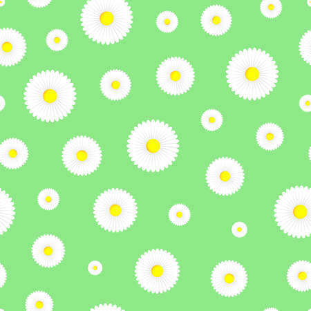 Floral seamless pattern on green background. Vintage texture concept for web design, covers, drapery, clothing materials, tablecloths, beddings, print. Vector illustration.のイラスト素材