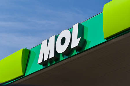 MOL MOL petrol station top with inscription.のeditorial素材