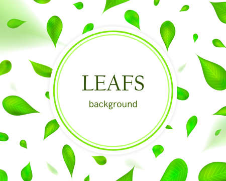 Nature background with flying leafs.のイラスト素材