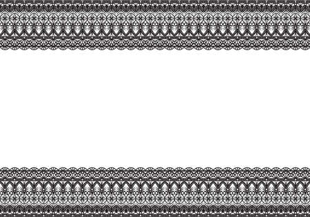 Elegant lacy seamless frame pattern.のイラスト素材