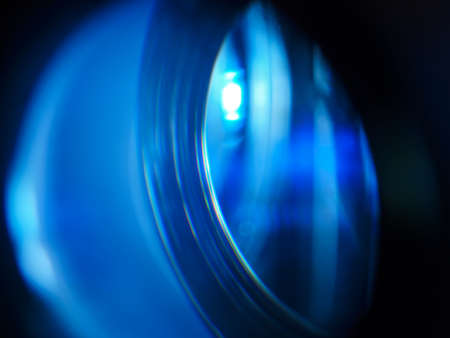 Led projector lens close up.の写真素材