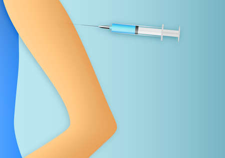 Giving in of  vaccine.のイラスト素材