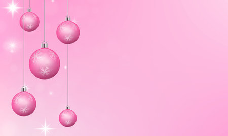 Pink christmas background.のイラスト素材
