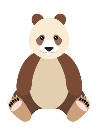 Drawn cute qinling panda character.のイラスト素材