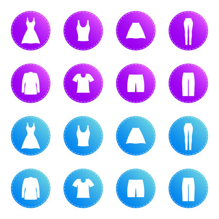 Clothes icon set.のイラスト素材