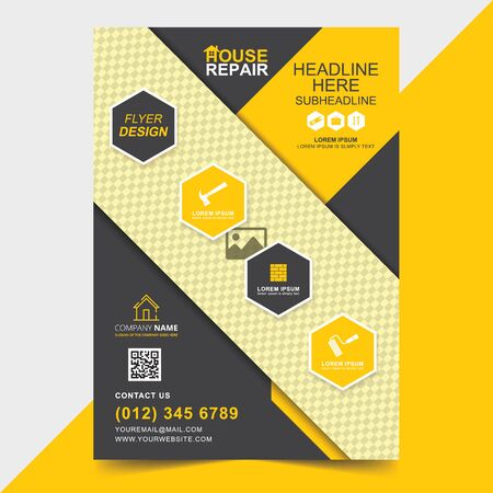 Construction Cover A4 Template Printingのイラスト素材