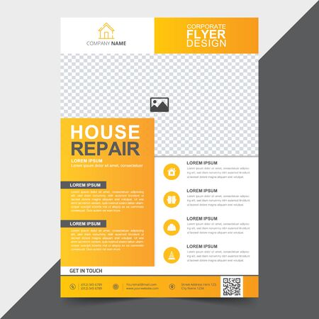 Construction Tools Cover A4 Template Designのイラスト素材