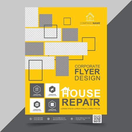 Construction Tools Cover A4 Template Designのイラスト素材