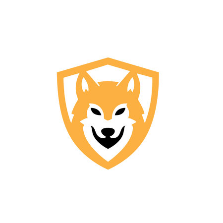 Wolf Shield Icon Logo Design Element. Can be used for security, protection, protect concept.