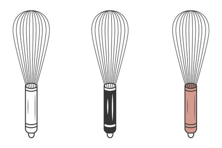 Whisk Vector, Whisk illustration, Whisk Silhouette, Restaurant Equipment, Cooking Equipment, Whisk Clip Art, Utensil Silhouetteのイラスト素材