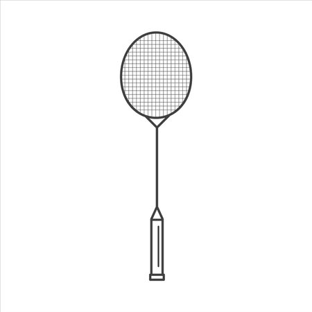 Badminton Lineart, Badminton Vector Cork, Badminton illustration, Racket Vector, Racket Line Art, Outline, Sports illustration, Badminton  Ball, vector, Badminton silhouetteのイラスト素材