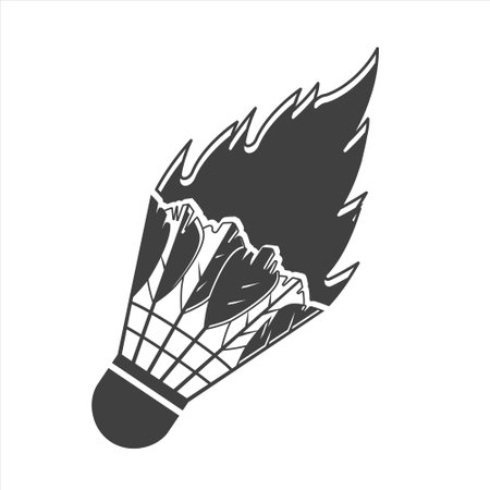 Vector Badminton, Badminton Vector Cork, Badminton illustration, Racket Vector, Racket Line Art, Outline, Sports illustration, Badminton  Ball, vector, Badminton silhouetteのイラスト素材