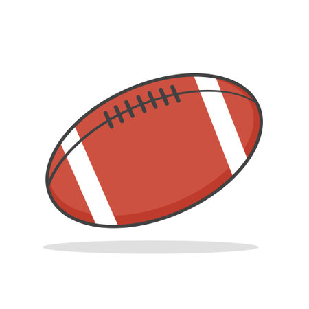 American football Vector Clipart, Rugby Colorful Vector, Rugby illustration, American football Clipart, Football Clipart, Sports illustration, American Ball, Game vectorのイラスト素材