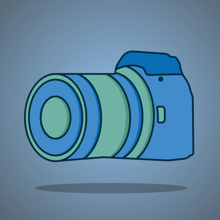 Camera Clipart Vector, Photographer Clipart, Camera Icon, Colorful Camera Vector,  Camera Vector, Photographer Icon, World Photography, World Photography Day, Photographer Clipartのイラスト素材