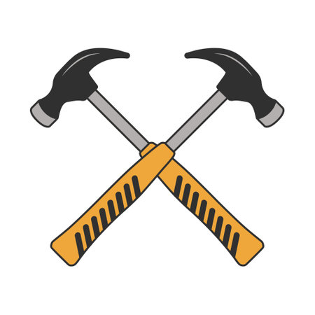 Hammer Clipart Vector, Hammer Vector, Hammer illustration, Carpenter Vector, Mechanic tools Clipart, Mechanic Tools, Carpenter tools, Worker elements, Labor equipmentのイラスト素材