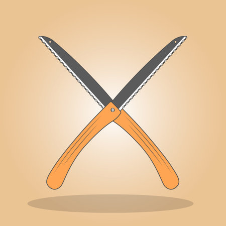 Cross Saw Clipart, Cross Saw, Saw vector, Saw Clipart, Saw, Hardware Clipart, Worker elements, Labor equipment, Repair tools, Forest tools, Woodcutter Clipart, Woodsman, Carpenterのイラスト素材
