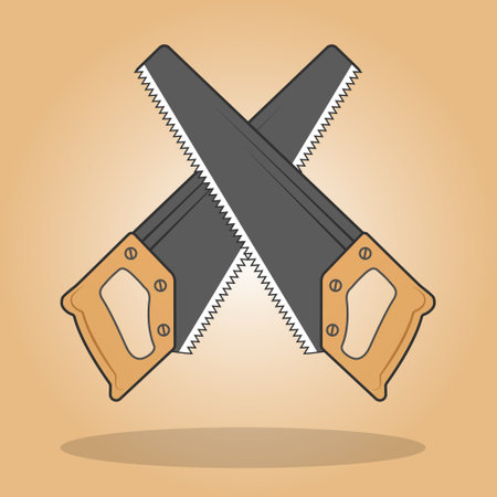 Cross Saw Clipart, Cross Saw, Saw vector, Saw Clipart, Saw, Hardware Clipart, Worker elements, Labor equipment, Repair tools, Forest tools, Woodcutter Clipart, Woodsman, Carpenterのイラスト素材
