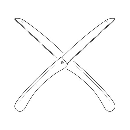 Cross Saw, Cross Saw outline, Saw vector, Saw outline, Saw, Hardware outline, Saw lineart, Worker elements, Labor equipment, Repair tools, Forest tools, Woodcutter, Woodsman, Carpeのイラスト素材