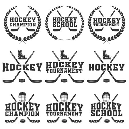 Hockey Vector, Hockey, Sports illustration, Hockey, vector, Hockey silhouette, silhouette, Sports silhouette, Game vector, Hockey tournament, Hockey Tournamentのイラスト素材