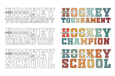 Hockey Vector, Hockey, Sports illustration, Hockey, vector, Hockey silhouette, silhouette, Sports silhouette, Game vector, Hockey tournament, Hockey Tournamentのイラスト素材