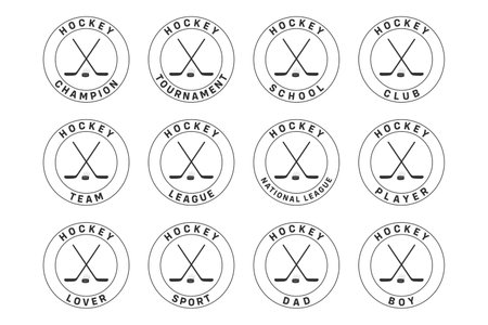 Hockey Vector, Hockey, Sports illustration, Hockey, vector, Hockey silhouette, silhouette, Sports silhouette, Game vector, Hockey tournament, Hockey Tournamentのイラスト素材