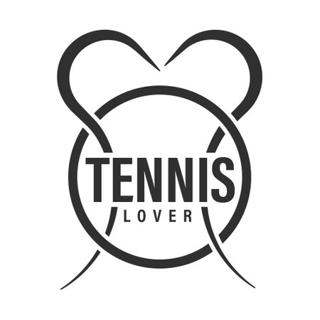 Tennis Love Vector, Sports, Tennis, vector, Tennis ball, Racket, silhouette, Sports silhouette, Tennis logo, Game vector, Game tournament, Tennis Tournamentのイラスト素材