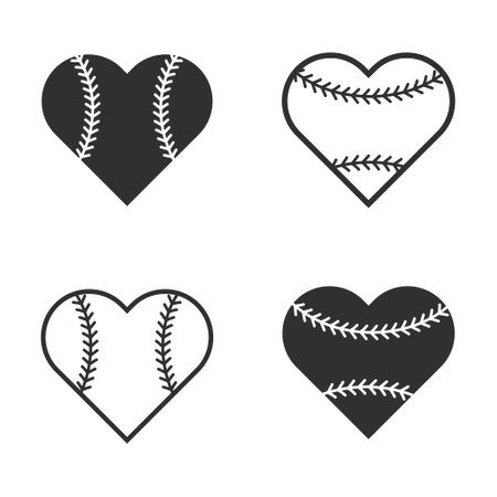 Baseball Love Vector, Sports, Baseball Lover, vector, silhouette, Sports silhouette, Baseball logo, Game vector, Game tournament, Baseball Tournament, Baseball typography, Championのイラスト素材