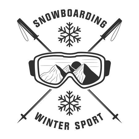 Snowboarding Vector Illustration, Snowboard Typography, Winter Sports, Extreme Snowboarder Graphic Design, Snowboarding Vector Artwork, Adventurous Snowboarder Silhouette, Vibrantのイラスト素材