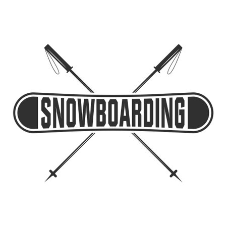 Snowboarding Vector Illustration, Snowboard Typography, Winter Sports, Extreme Snowboarder Graphic Design, Snowboarding Vector Artwork, Adventurous Snowboarder Silhouette, Vibrantのイラスト素材