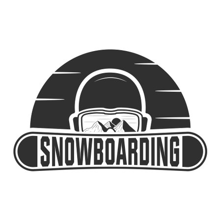Snowboarding Vector Illustration, Snowboard Typography, Winter Sports, Extreme Snowboarder Graphic Design, Snowboarding Vector Artwork, Adventurous Snowboarder Silhouette, Vibrantのイラスト素材