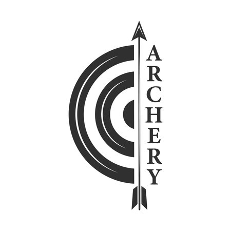 Archery Vector Illustration, Archery Target Vector Set, Arrow Vector, Bow Vector, Archery Bow and Arrow Designs, Modern Archery Equipment Vector Collection, Archery Monogramのイラスト素材