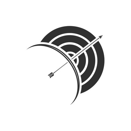 Archery Vector Illustration, Archery Target Vector Set, Arrow Vector, Bow Vector, Archery Bow and Arrow Designs, Modern Archery Equipment Vector Collection, Archery Monogramのイラスト素材