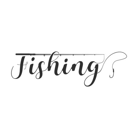 Stylish Fishing Typography, Creative Fishing Design, Fishing Enthusiast's Tee, Unique Fishing Typography Shirt, Trendy Typography for Anglers, Graphic Tee Design, Vintage-Inspiredのイラスト素材