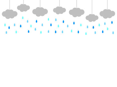 ãOrnament styleãEmpty flat background ãRainy dayãの写真素材