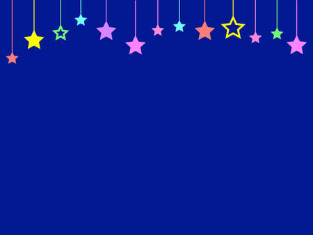 ãOrnament styleãStarry sky flat background ãColorfulãの写真素材