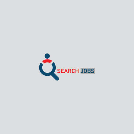 Job search icon with the magnifying glassのイラスト素材