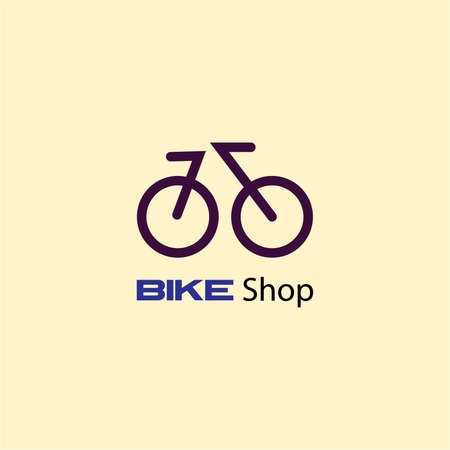 bike shop logo design templateのイラスト素材