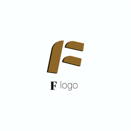 3d letter f logo design templateのイラスト素材