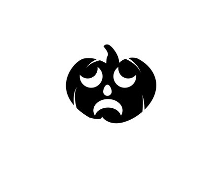 Halloween pumpkin vector icon illustration design template pumpkin faceのイラスト素材