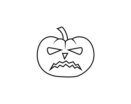 pumpkin icon vector design symbol of halloween holiday horrorのイラスト素材