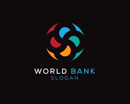 Abstract Bank logo design template. Corporate identity design element. Business sign.のイラスト素材