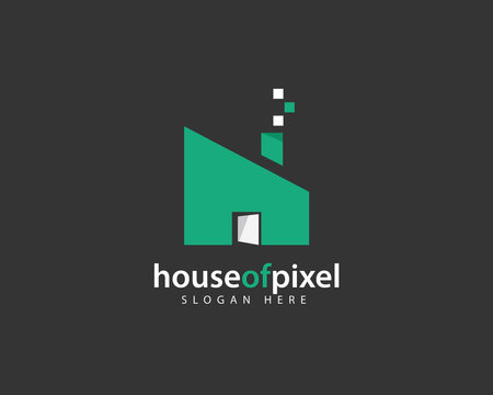 House Logo Design Vector Template. Construction and Architecture Logo Design Concept.のイラスト素材